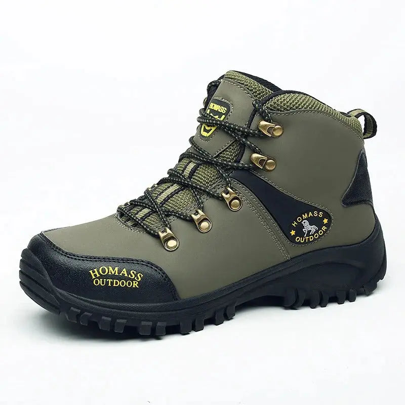 Men's Waterproof Hiking Boots Wide-Fit Supportive Outdoor Shoes
