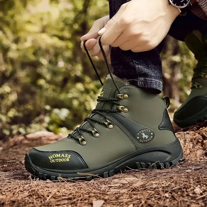 Men's Waterproof Hiking Boots Wide-Fit Supportive Outdoor Shoes