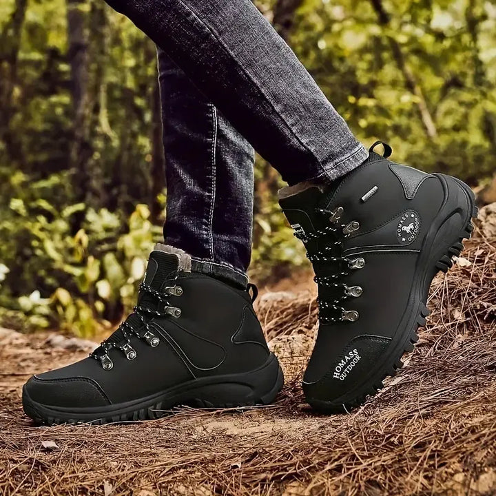Men's Waterproof Hiking Boots Wide-Fit Supportive Outdoor Shoes
