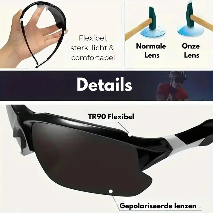 Polarized Sports Sunglasses UV-Protection Lightweight Outdoor