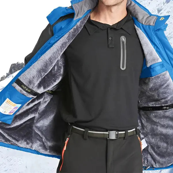 Men's Waterproof Wind-Resistant Winter Jacket Insulated Outdoor Coat