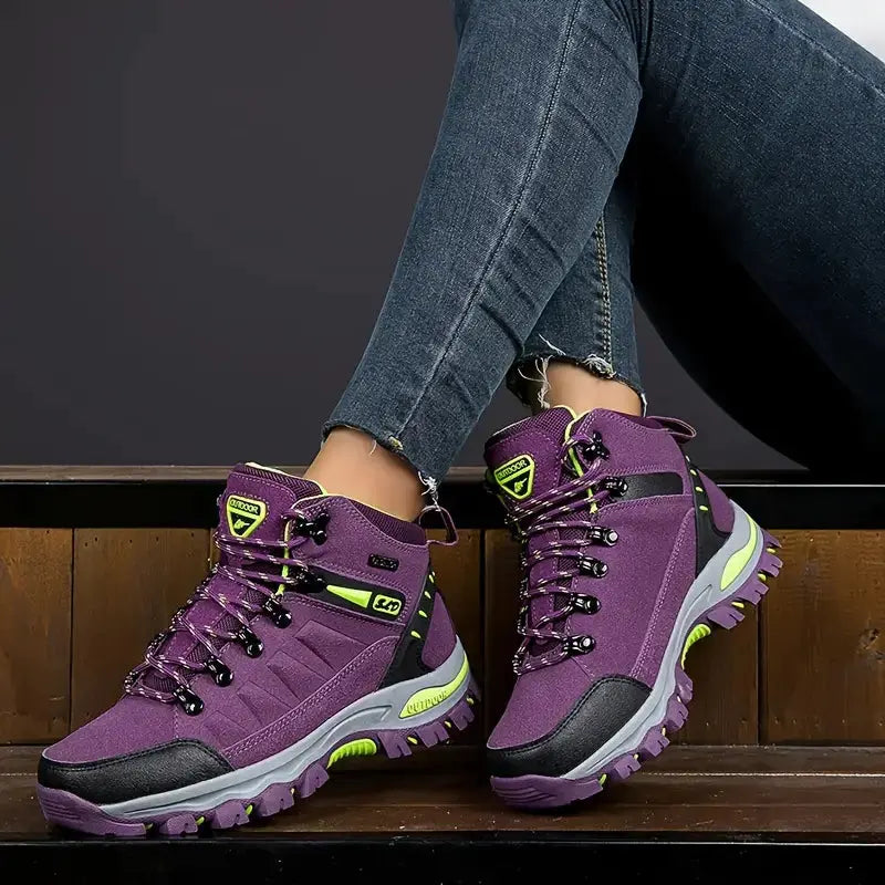 Women's Waterproof Hiking Boots Wide-Fit Supportive Outdoor Shoes