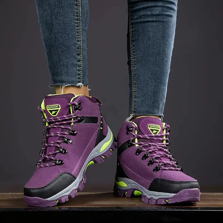 Women's Waterproof Hiking Boots Wide-Fit Supportive Outdoor Shoes