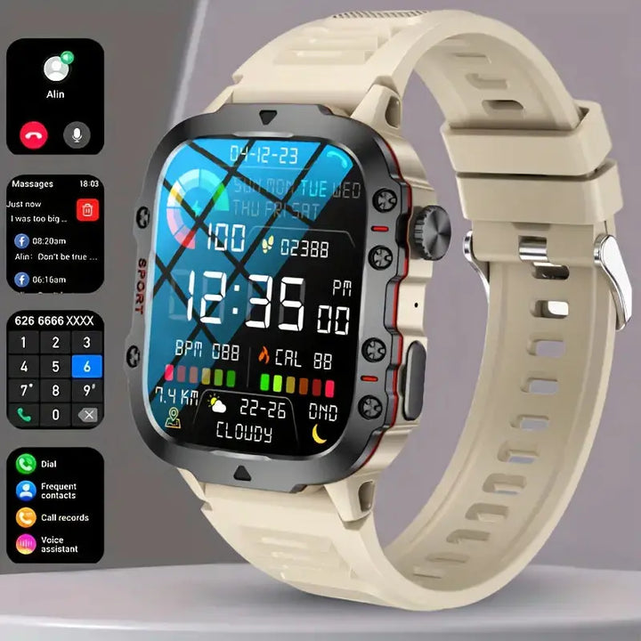 Men's Sports Smartwatch IP68 Weather-Resistant Fitness Tracker Watch