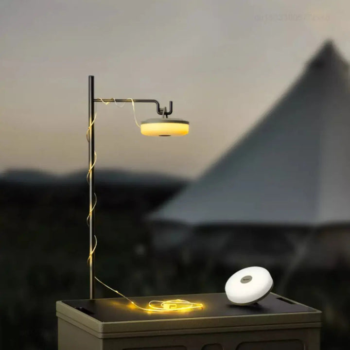Retractable LED Camping Lights USB Rechargeable Weather-Resistant String Lamp