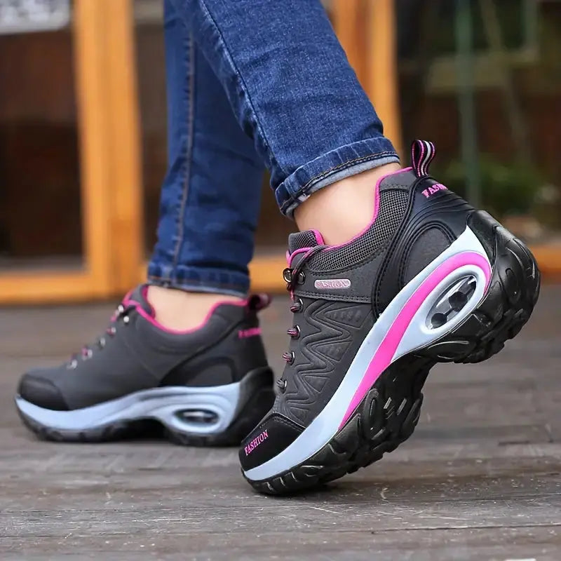 Women's Waterproof Hiking Shoes Wide-Fit Supportive Outdoor Walking