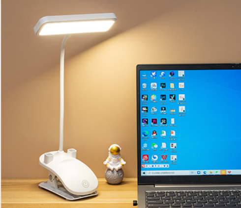 LED Table Lamp with Phone Holder – Adjustable Brightness, Portable & USB Rechargeable for Desk and Bedside Use