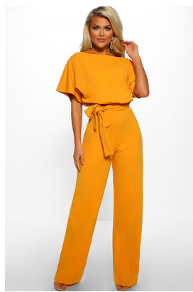 Elowen | Women's Batwing Sleeve Boat Neck Relaxed Jumpsuit