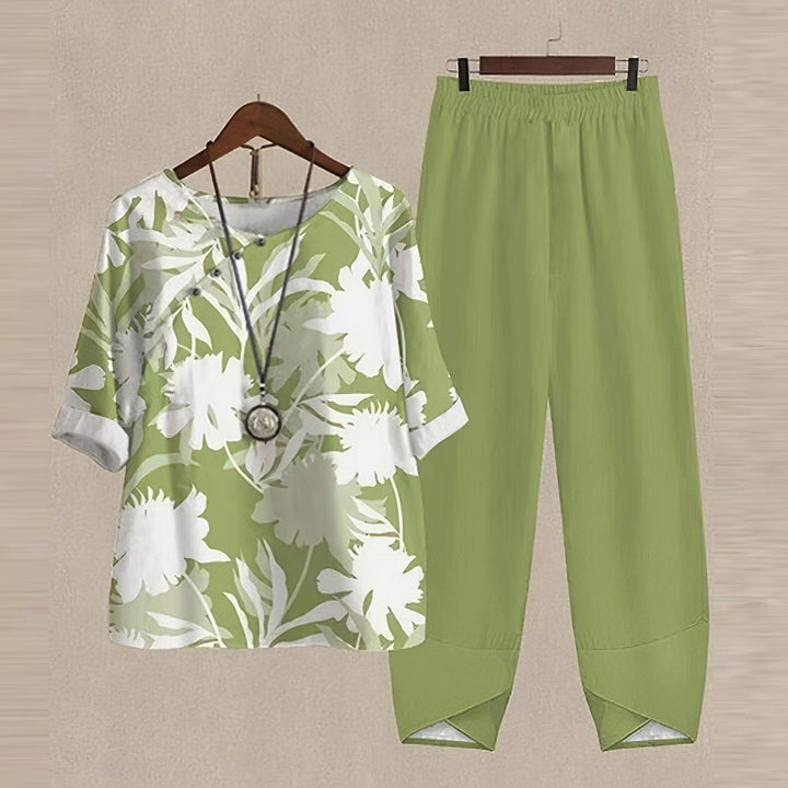 Elena | Women's Button Down Palazzo Summer Set
