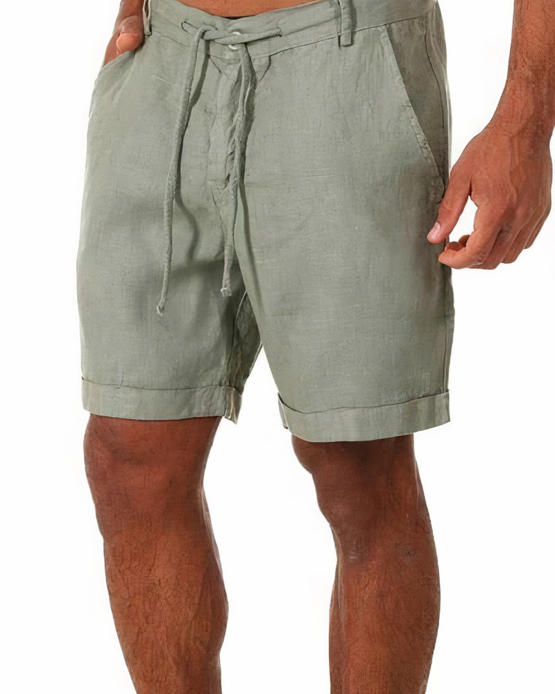 Ilias | Men's Relaxed Linen Drawstring Casual Shorts