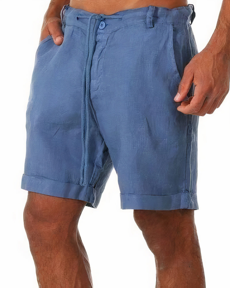 Ilias | Men's Relaxed Linen Drawstring Casual Shorts