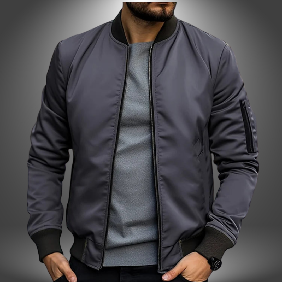 Logan | Men's Classic Wind Resistant Bomber Jacket