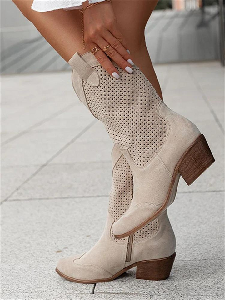 Elara | Women's Low Heel Western Cowboy Boots