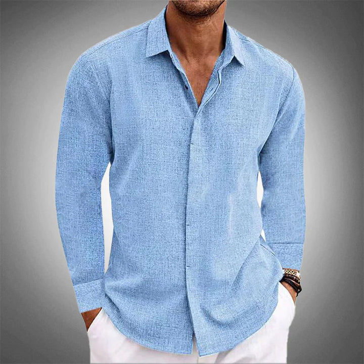 Elio | Men's Lightweight Linen Button-Up Casual Shirt