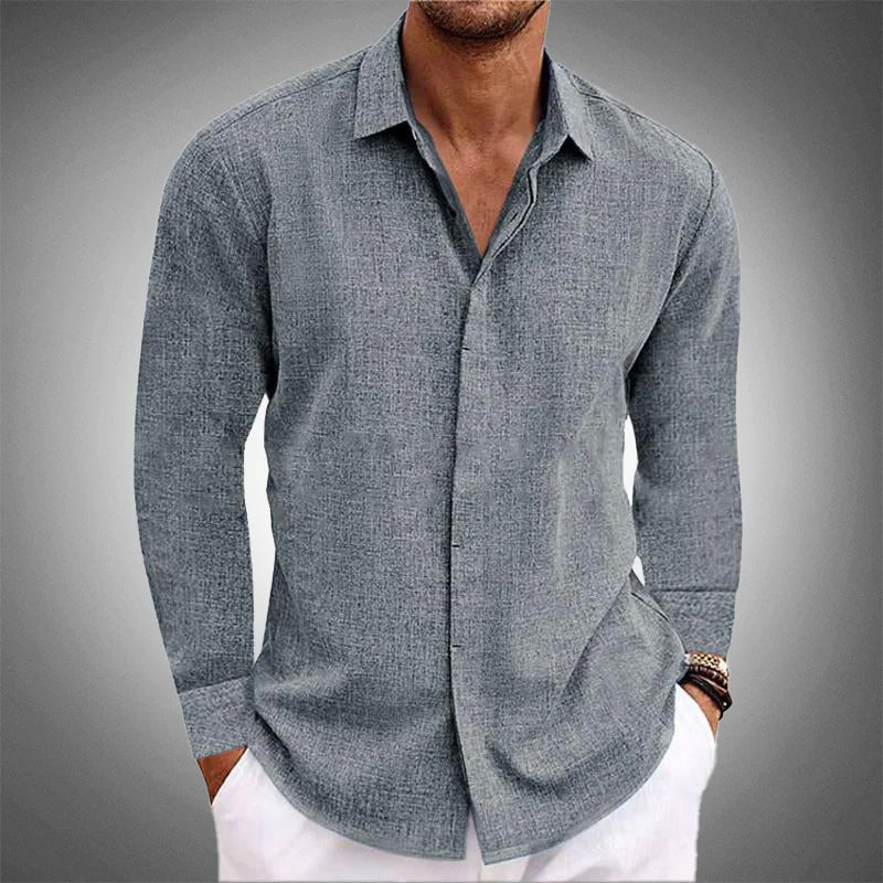 Elio | Men's Lightweight Linen Button-Up Casual Shirt