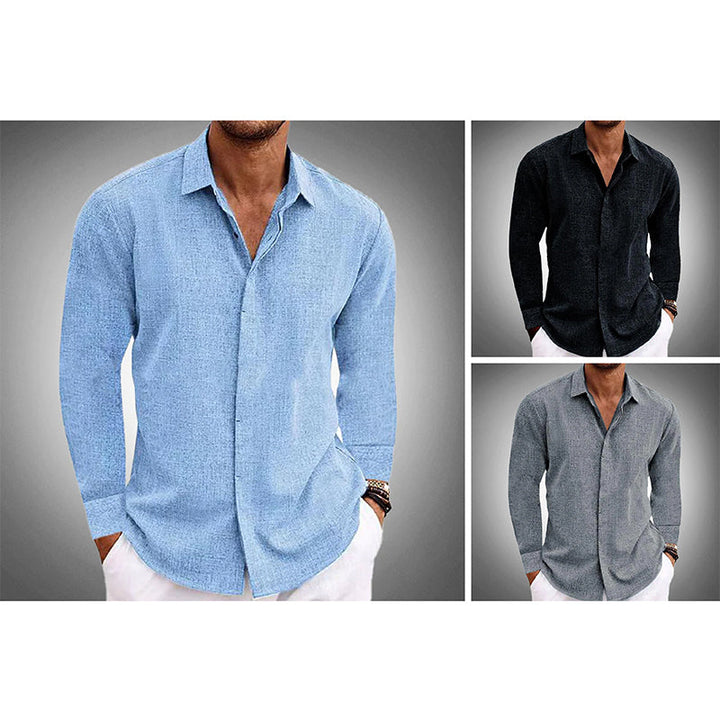 Elio | Men's Lightweight Linen Button-Up Casual Shirt
