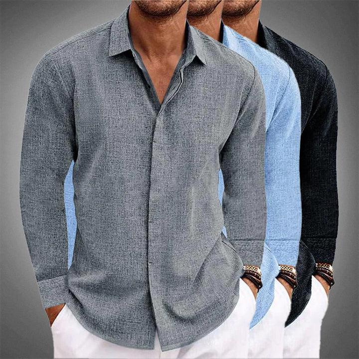 Elio | Men's Lightweight Linen Button-Up Casual Shirt
