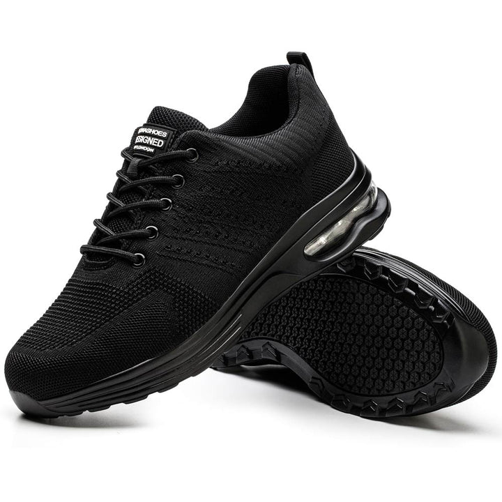 Steel-Toe Safety Shoes for Women – Non-Slip, Breathable Work Footwear with Protective Toe for Industrial Use