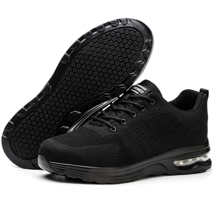 Steel-Toe Safety Shoes for Women – Non-Slip, Breathable Work Footwear with Protective Toe for Industrial Use