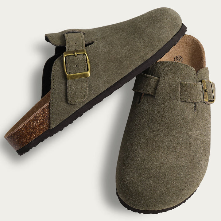 Zarelle | Women's Slip-On Buckle Strap Casual Clogs