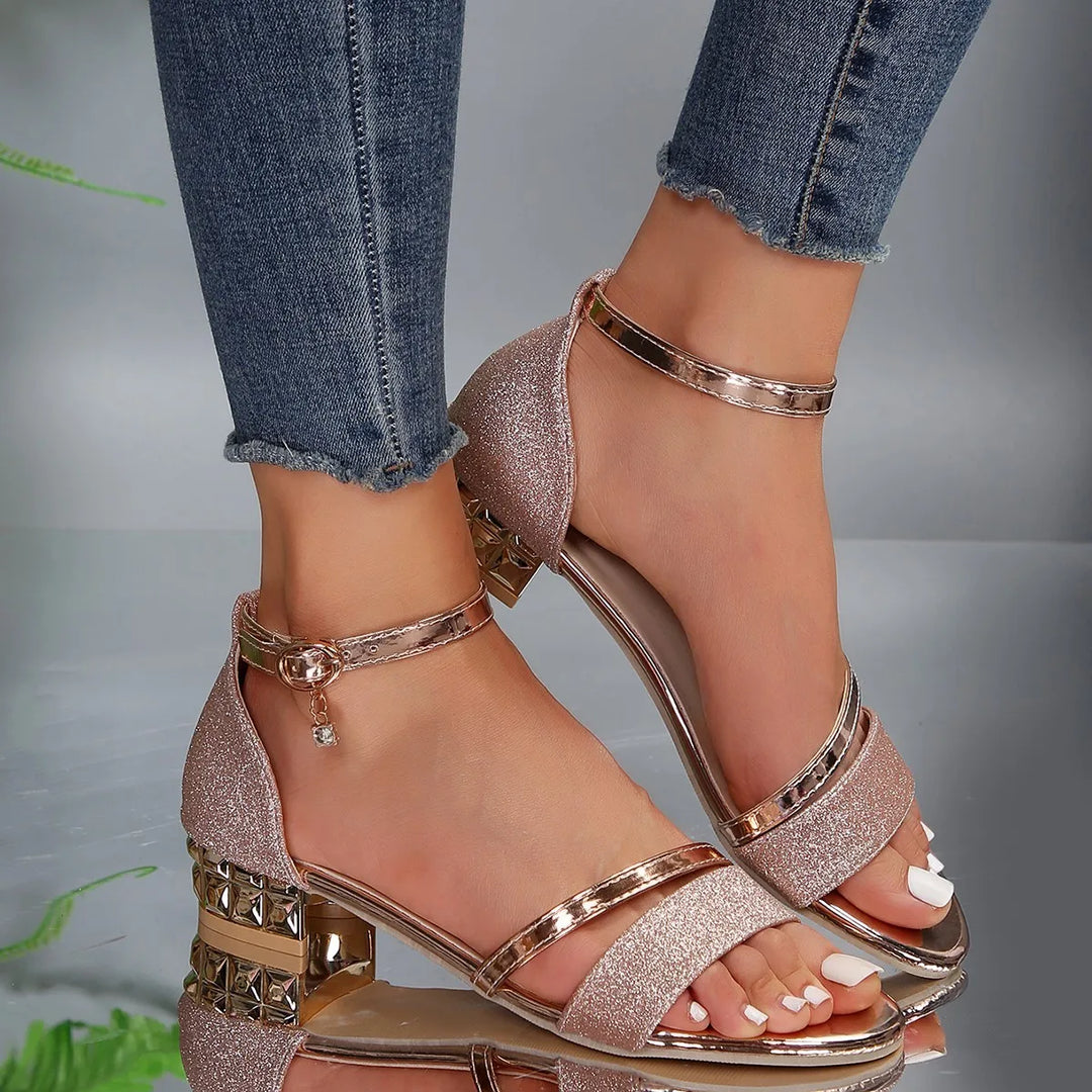 Calira | Women's Open Toe Block Heel Sandals