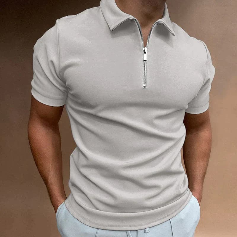 Dario | Men's Tailored Half-Zip Polo Shirt