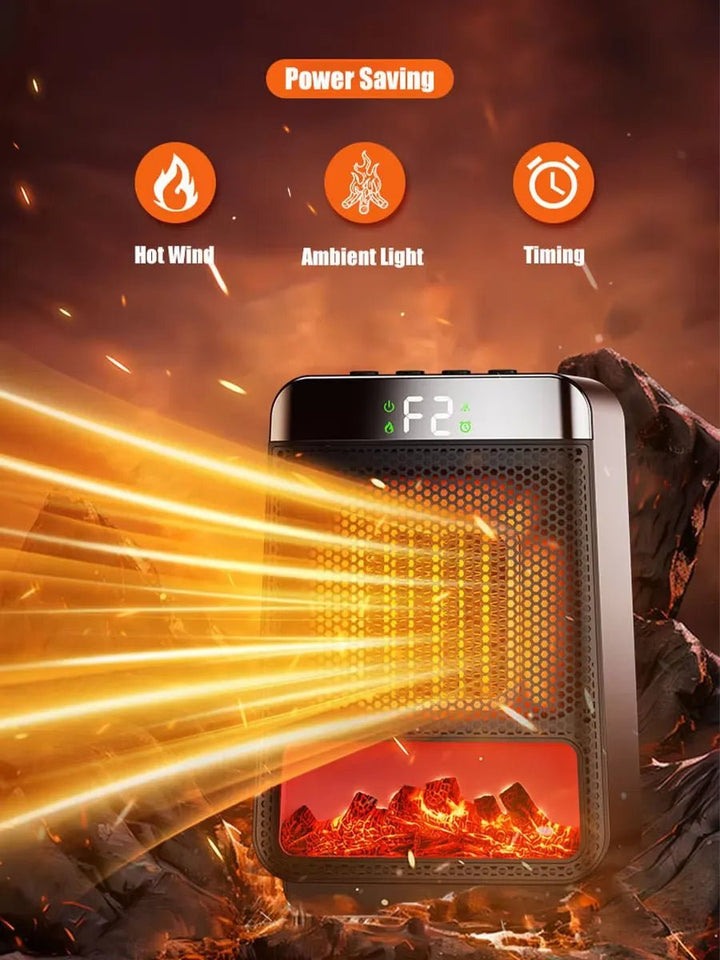 Electric Heater Energy Efficient 1500W–2500W – Fast Heating, Portable & Safe Design for Large Room Use
