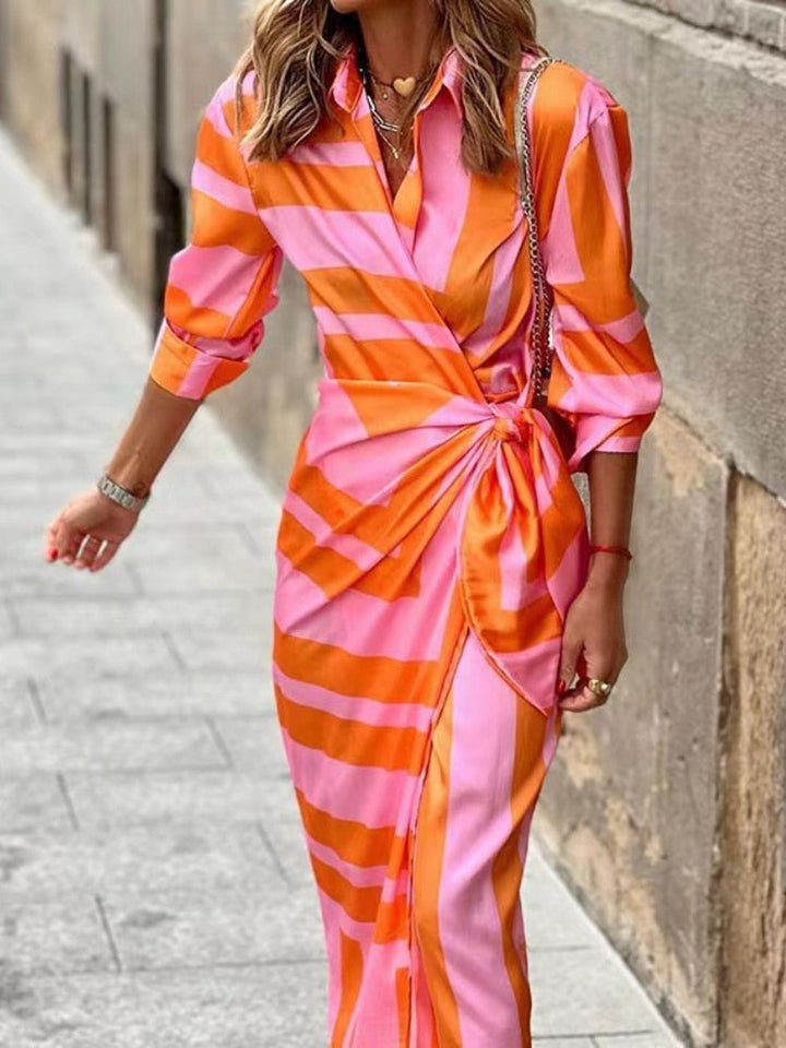 Seraphine | Women's Wrap Style V-Neck Shirt Dress