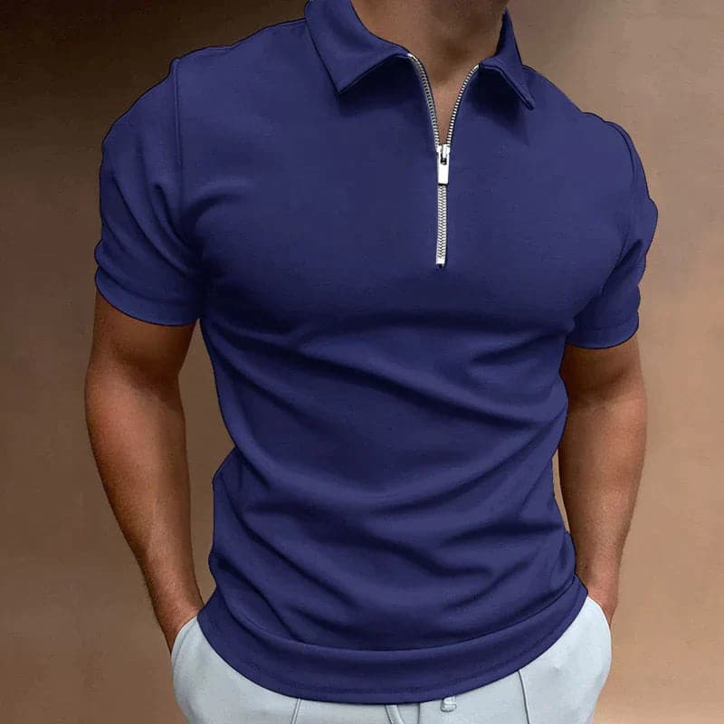 Dario | Men's Tailored Half-Zip Polo Shirt