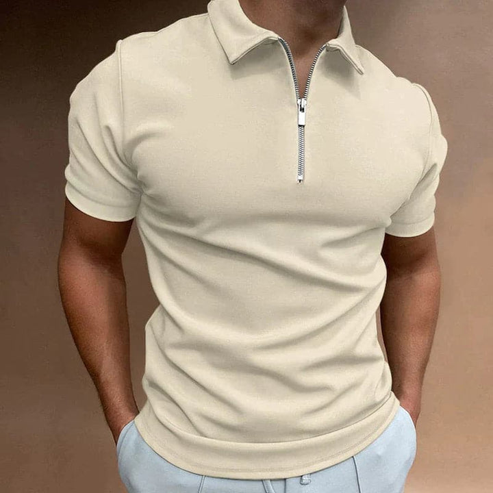 Lucian | Men's Slim-Fit Quarter-Zip Modern Polo Shirt