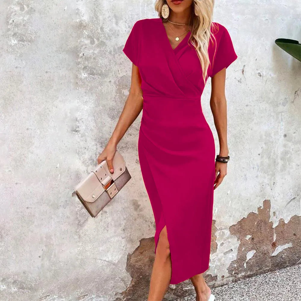 Elena | Women's V-Neck Wrap Summer Dress