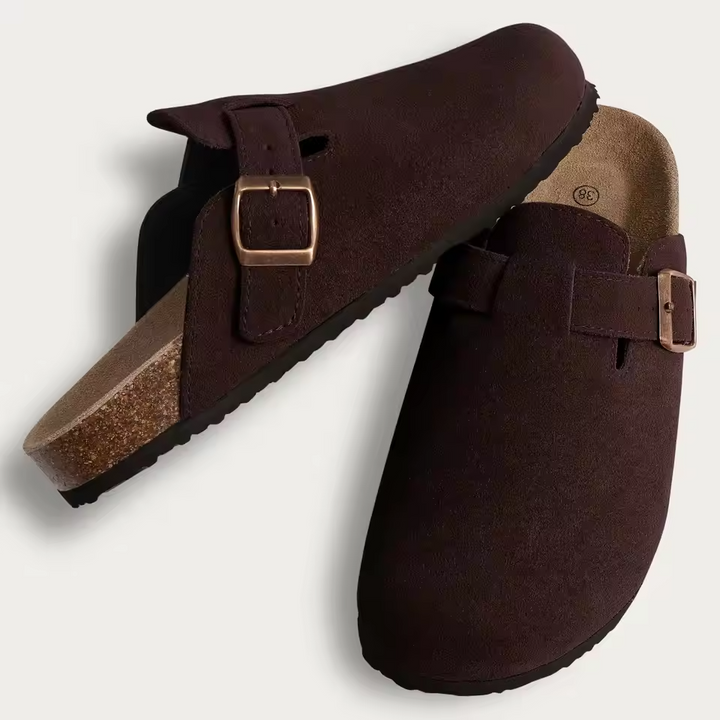 Zarelle | Women's Slip-On Buckle Strap Casual Clogs