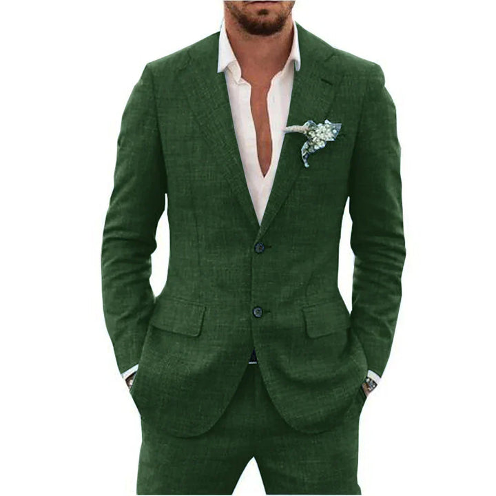 Adrian | Men's Tailored Linen Two Piece Suit Set