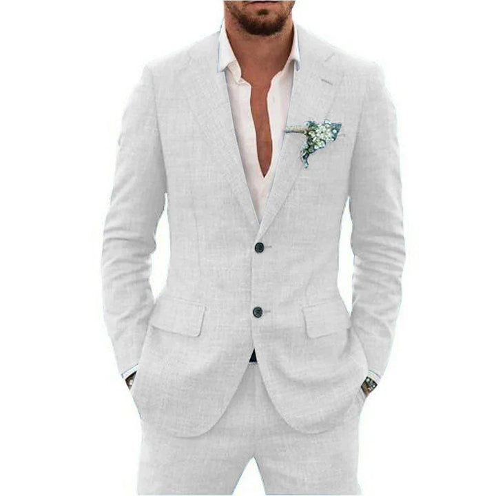 Adrian | Men's Tailored Linen Two Piece Suit Set