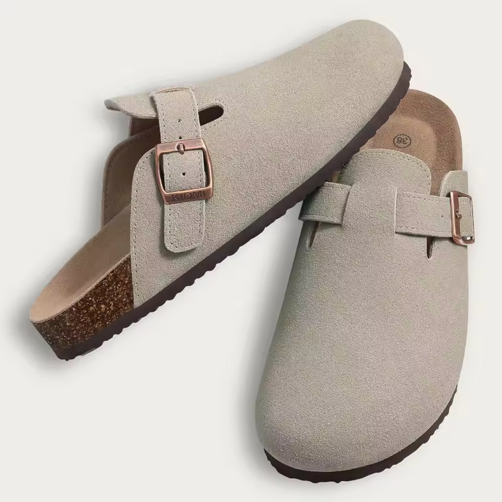 Zarelle | Women's Slip-On Buckle Strap Casual Clogs