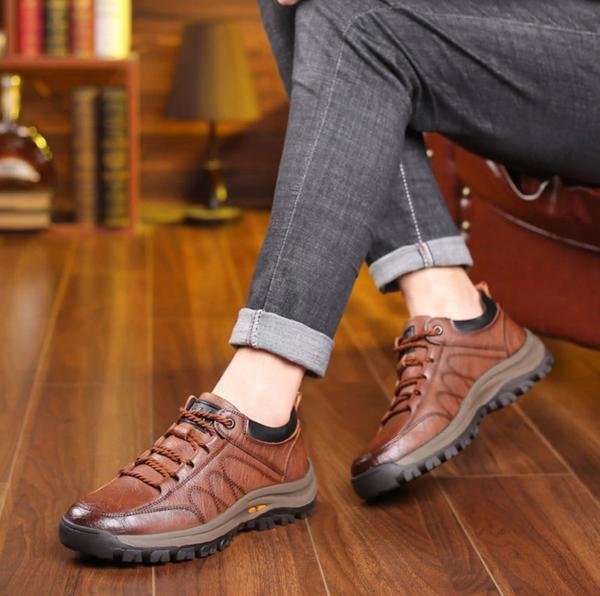 Ethan | Men's Rugged Leather Lace Up Shoes