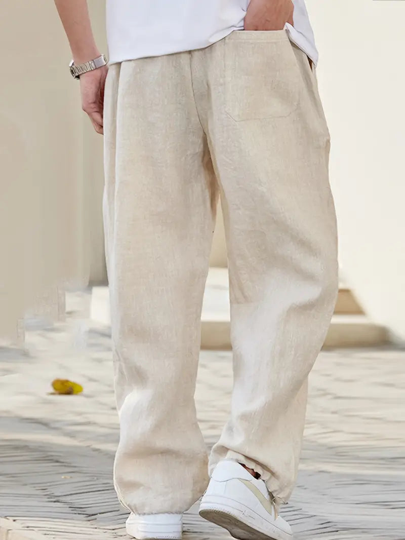 Ivar | Men's Relaxed Linen Drawstring Trousers