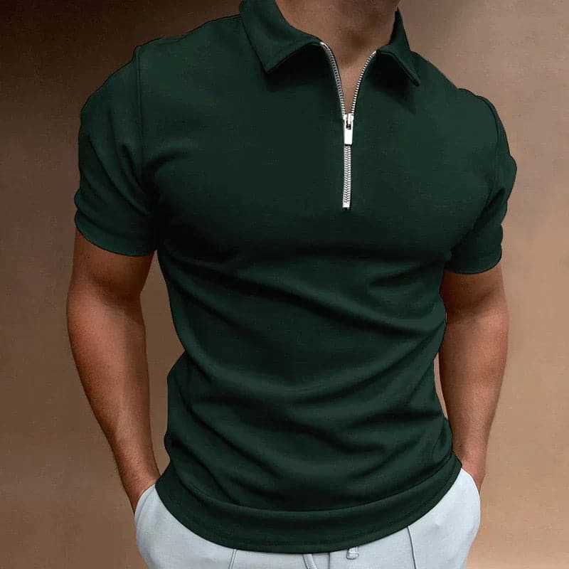 Dario | Men's Tailored Half-Zip Polo Shirt