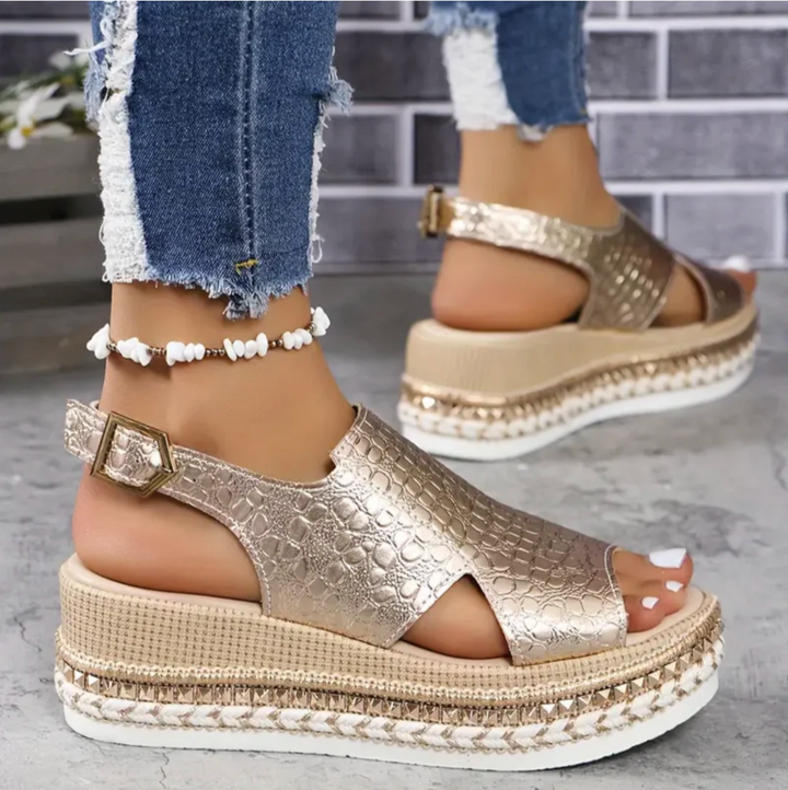 Aria | Women's Slingback Platform Wedge Sandals