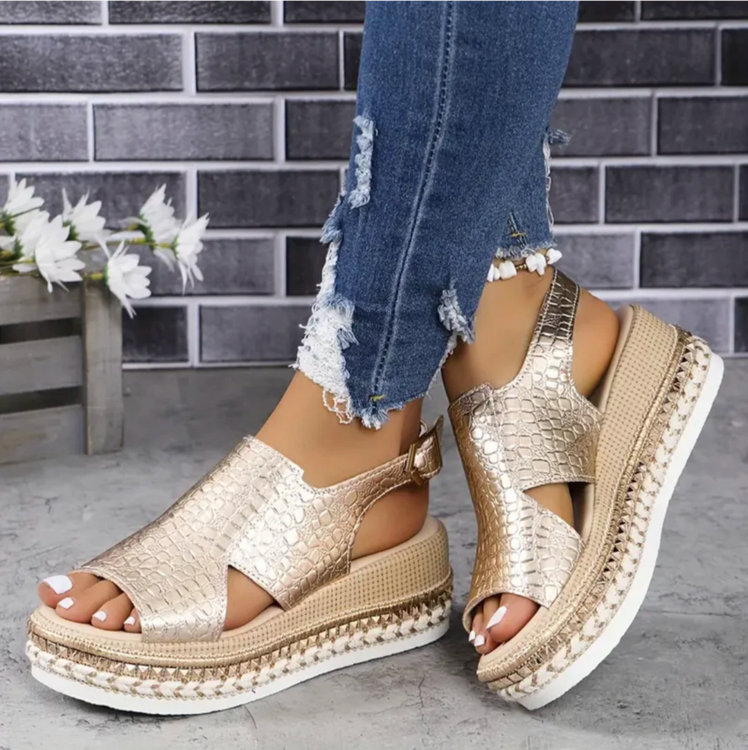 Velmira | Women's Slingback Platform Wedge Sandals