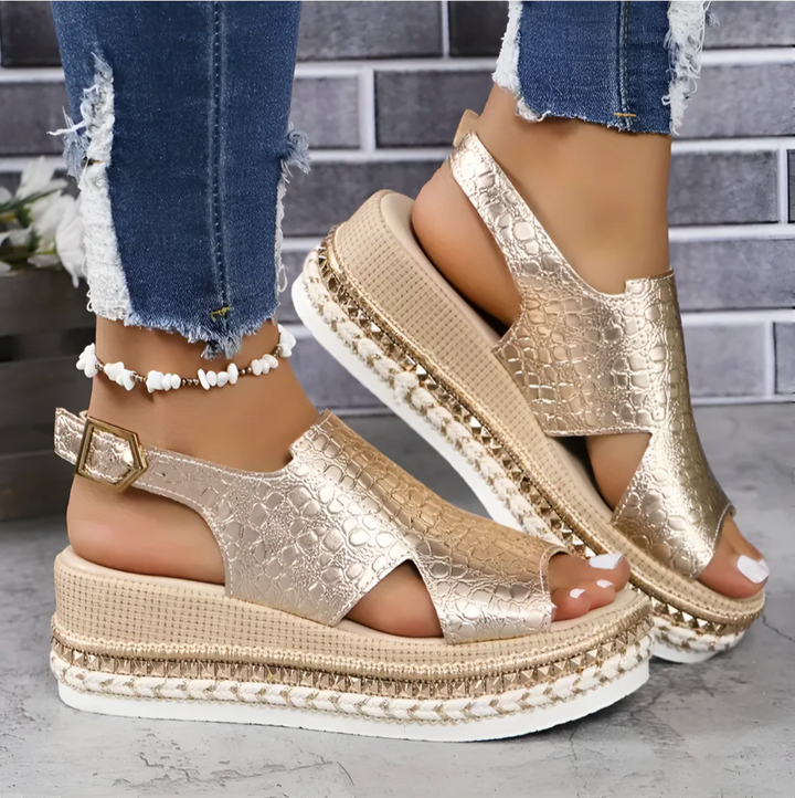 Velmira | Women's Slingback Platform Wedge Sandals