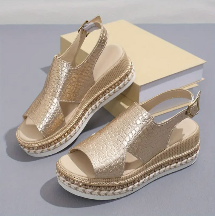 Aria | Women's Slingback Platform Wedge Sandals