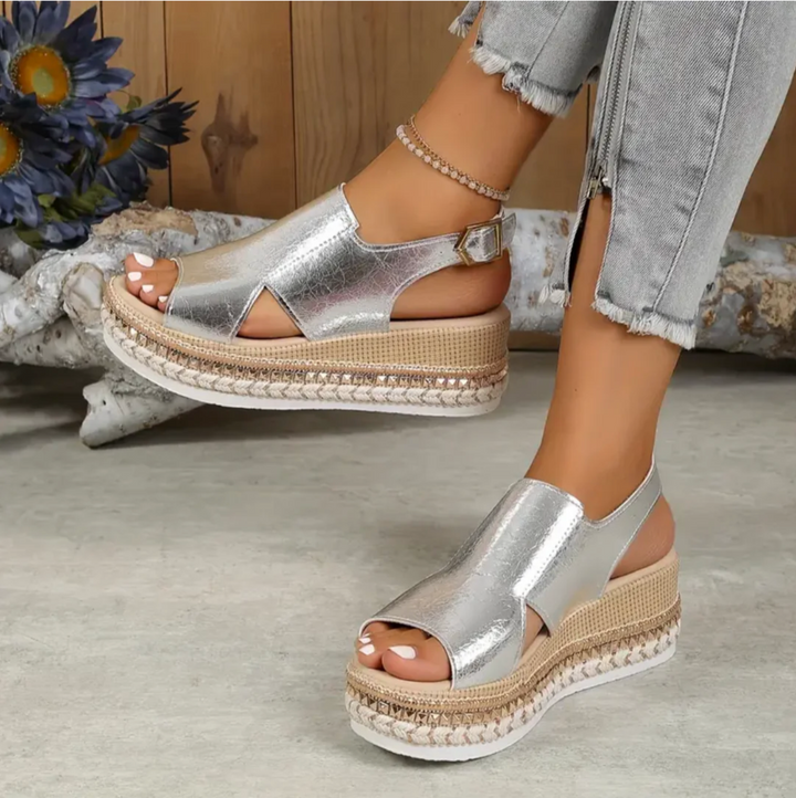 Aria | Women's Slingback Platform Wedge Sandals
