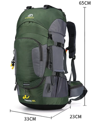 60-Litre Waterproof Hiking Backpack High-Capacity Outdoor Travel Pack