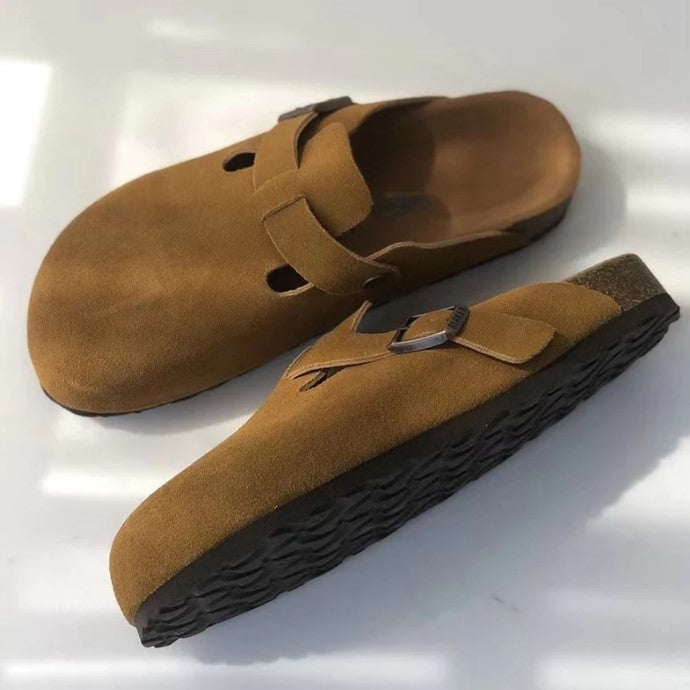Vera | Women's Closed Toe Buckle Strap Flat Clogs