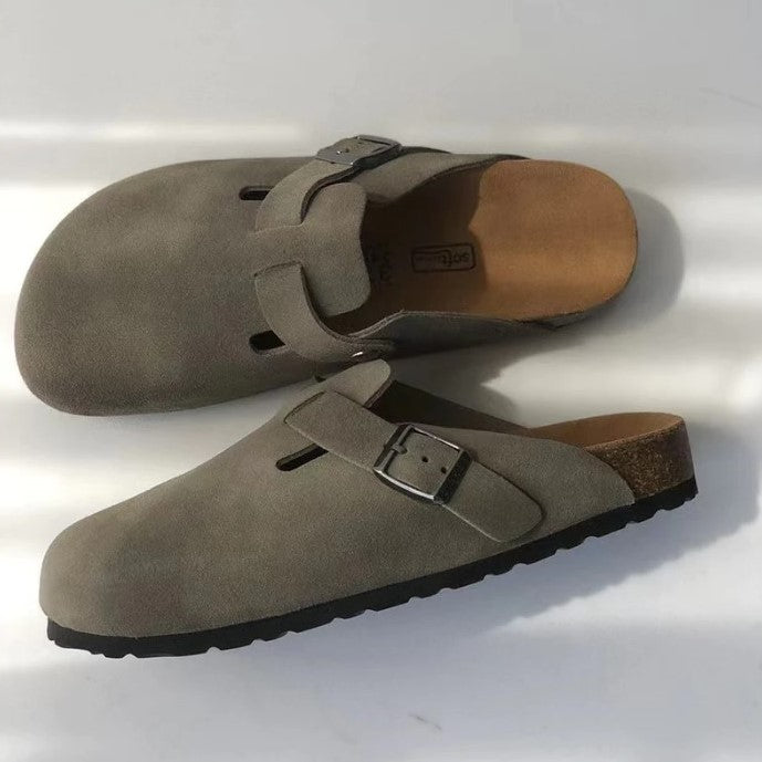Vera | Women's Closed Toe Buckle Strap Flat Clogs