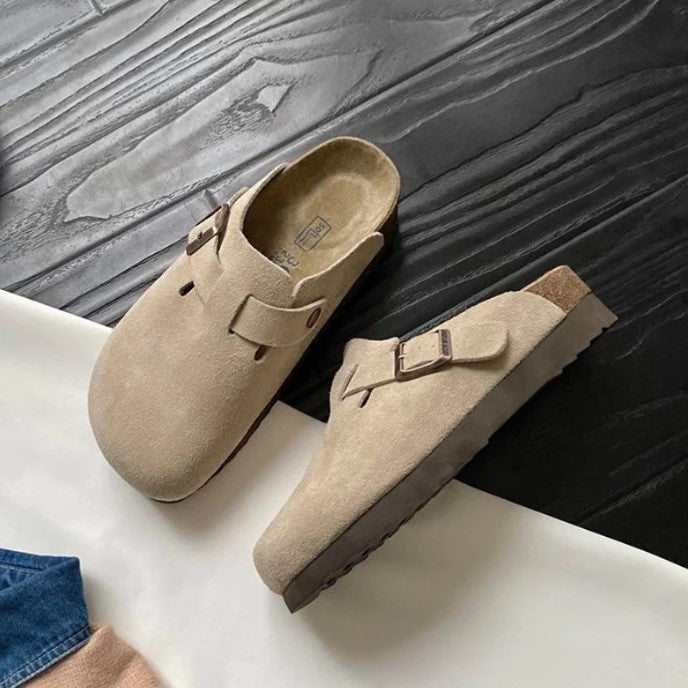Vera | Women's Closed Toe Buckle Strap Flat Clogs