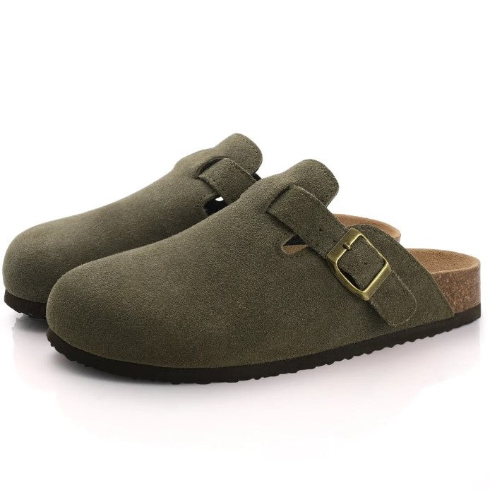 Vera | Women's Closed Toe Buckle Strap Flat Clogs