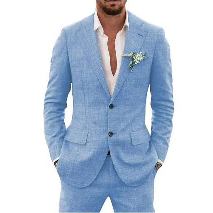 Adrian | Men's Tailored Linen Two Piece Suit Set