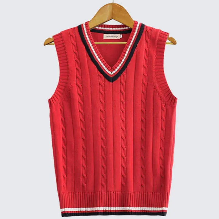 Hugo | Men's Cable Knit V-Neck Sweater Vest
